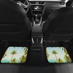 Coconut Tree Print Front and Back Car Floor Mats