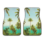Coconut Tree Print Front Car Floor Mats