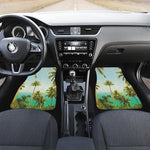 Coconut Tree Print Front Car Floor Mats