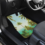 Coconut Tree Print Front Car Floor Mats