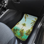 Coconut Tree Print Front Car Floor Mats