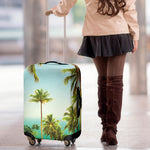 Coconut Tree Print Luggage Cover