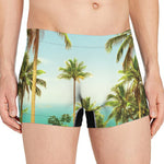 Coconut Tree Print Men's Boxer Briefs