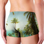 Coconut Tree Print Men's Boxer Briefs