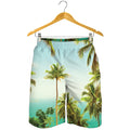 Coconut Tree Print Men's Shorts