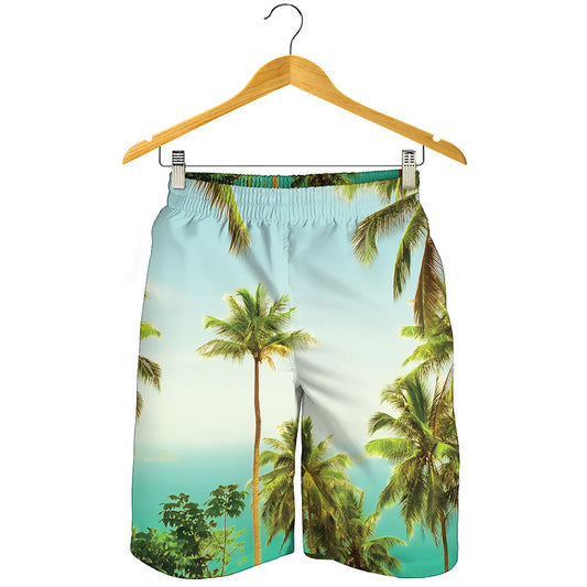 Coconut Tree Print Men's Shorts