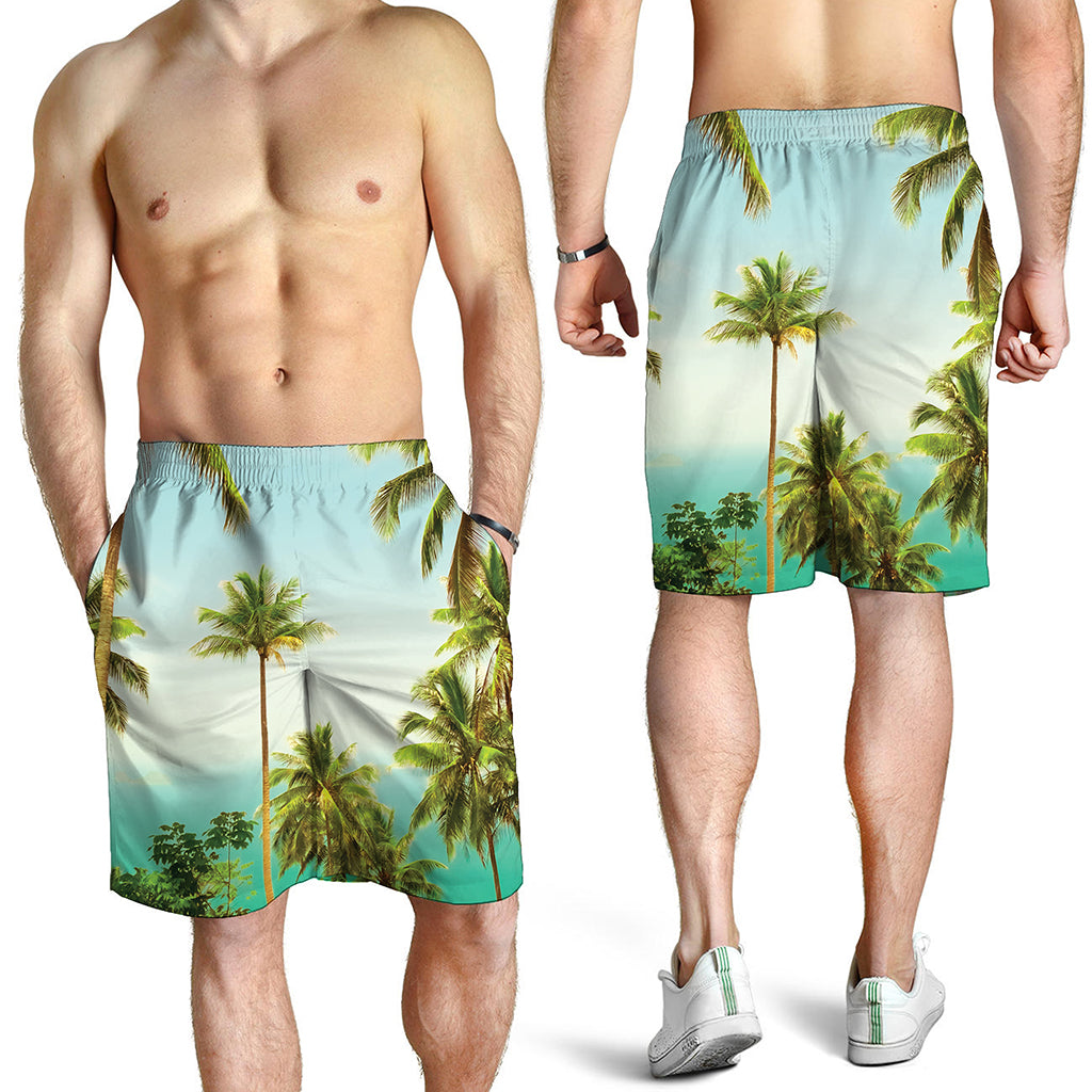 Coconut Tree Print Men's Shorts