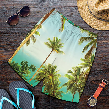 Coconut Tree Print Men's Shorts
