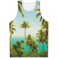 Coconut Tree Print Men's Tank Top