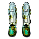 Coconut Tree Print Muay Thai Shin Guard