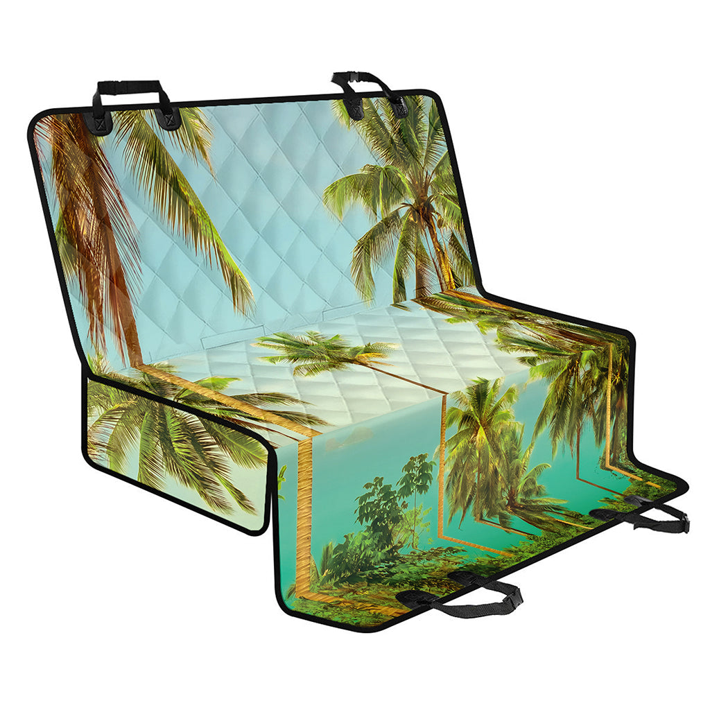 Coconut Tree Print Pet Car Back Seat Cover