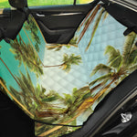 Coconut Tree Print Pet Car Back Seat Cover