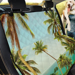 Coconut Tree Print Pet Car Back Seat Cover