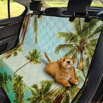 Coconut Tree Print Pet Car Back Seat Cover