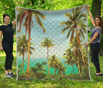 Coconut Tree Print Quilt
