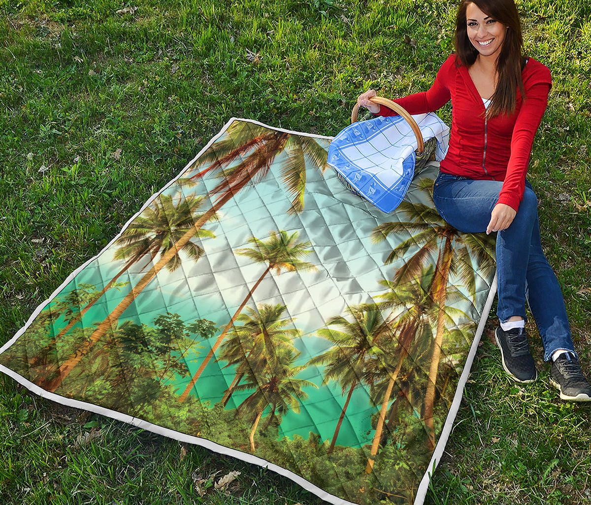 Coconut Tree Print Quilt