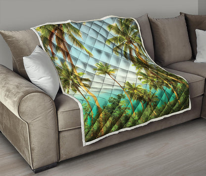 Coconut Tree Print Quilt