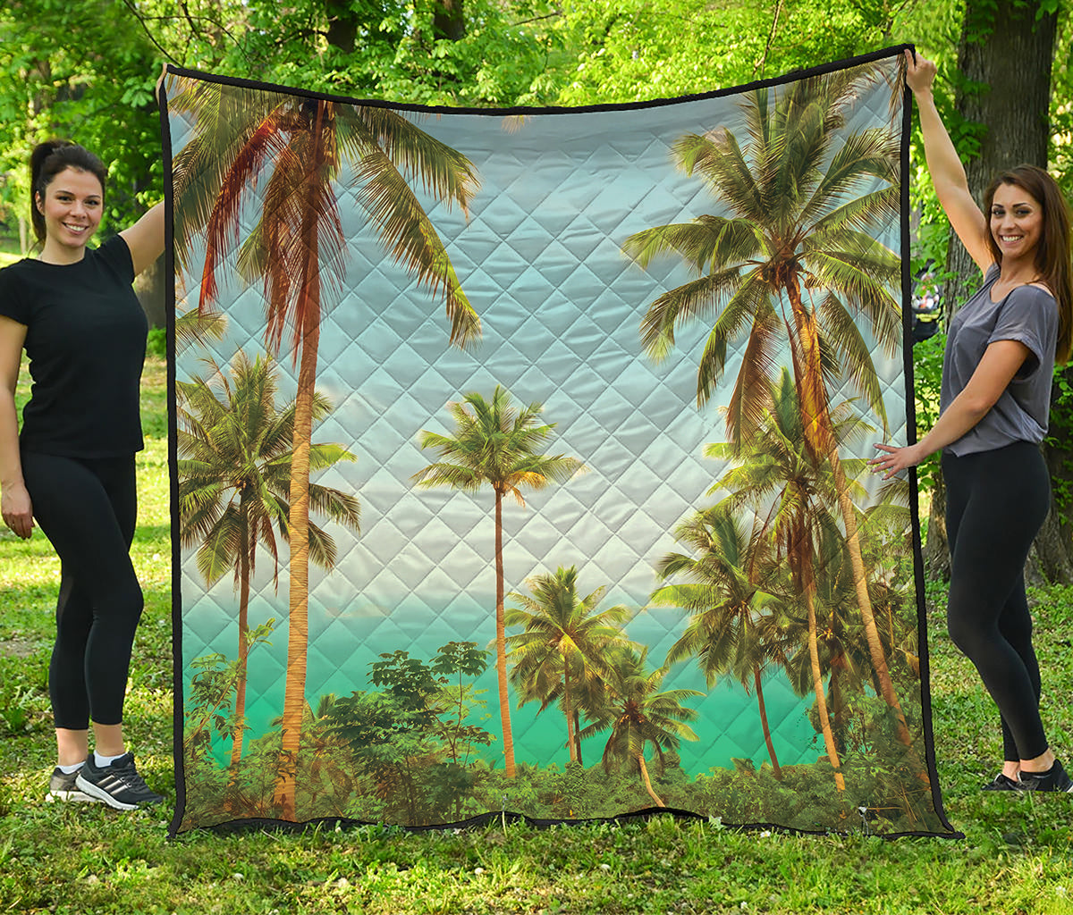 Coconut Tree Print Quilt