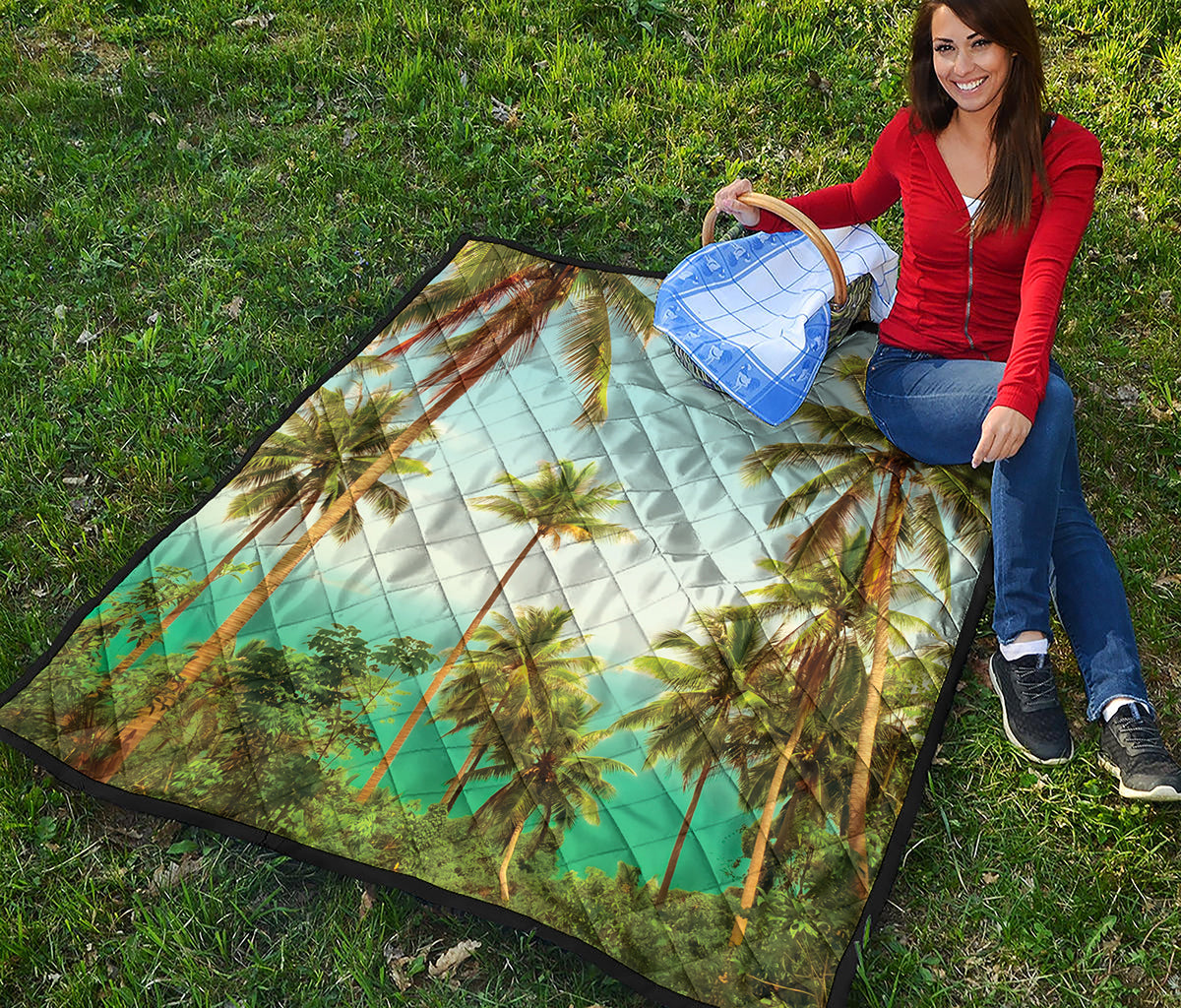 Coconut Tree Print Quilt
