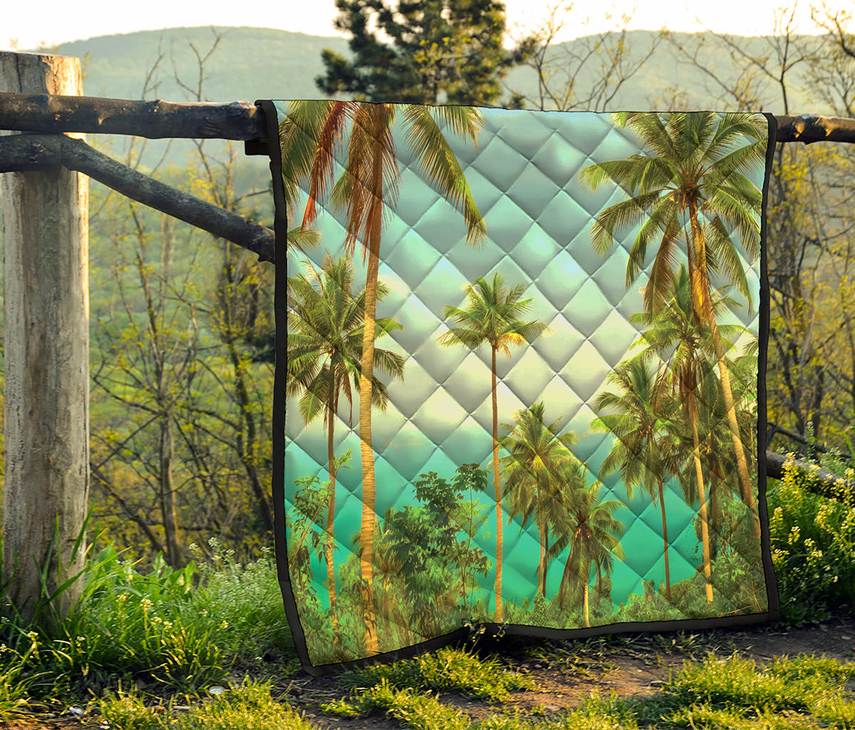 Coconut Tree Print Quilt