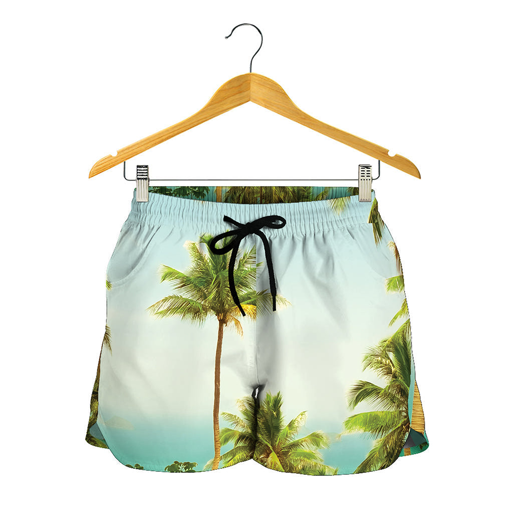 Coconut Tree Print Women's Shorts