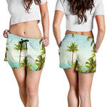 Coconut Tree Print Women's Shorts
