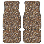 Coffee And Dessert Drawing Pattern Print Front and Back Car Floor Mats