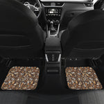 Coffee And Dessert Drawing Pattern Print Front and Back Car Floor Mats