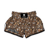 Coffee And Dessert Drawing Pattern Print Muay Thai Boxing Shorts