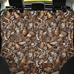 Coffee And Dessert Drawing Pattern Print Pet Car Back Seat Cover