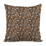 Coffee And Dessert Drawing Pattern Print Pillow Cover