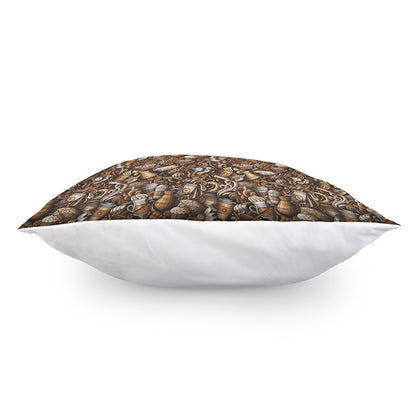Coffee And Dessert Drawing Pattern Print Pillow Cover