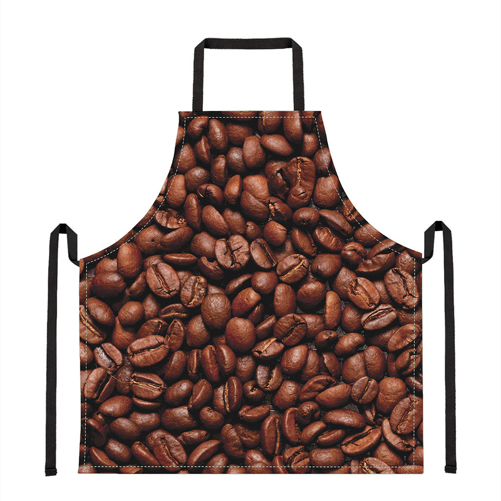 Coffee Beans Print Apron