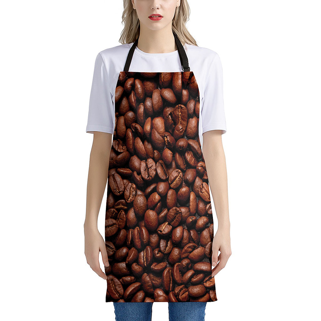 Coffee Beans Print Apron