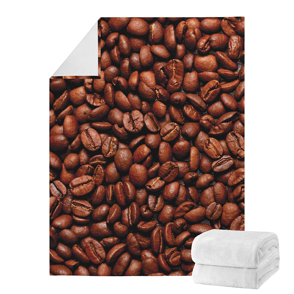 Coffee Beans Print Blanket