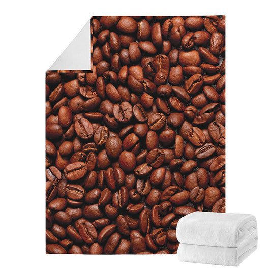 Coffee Beans Print Blanket