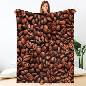 Coffee Beans Print Blanket