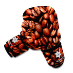 Coffee Beans Print Boxing Gloves