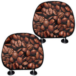 Coffee Beans Print Car Headrest Covers