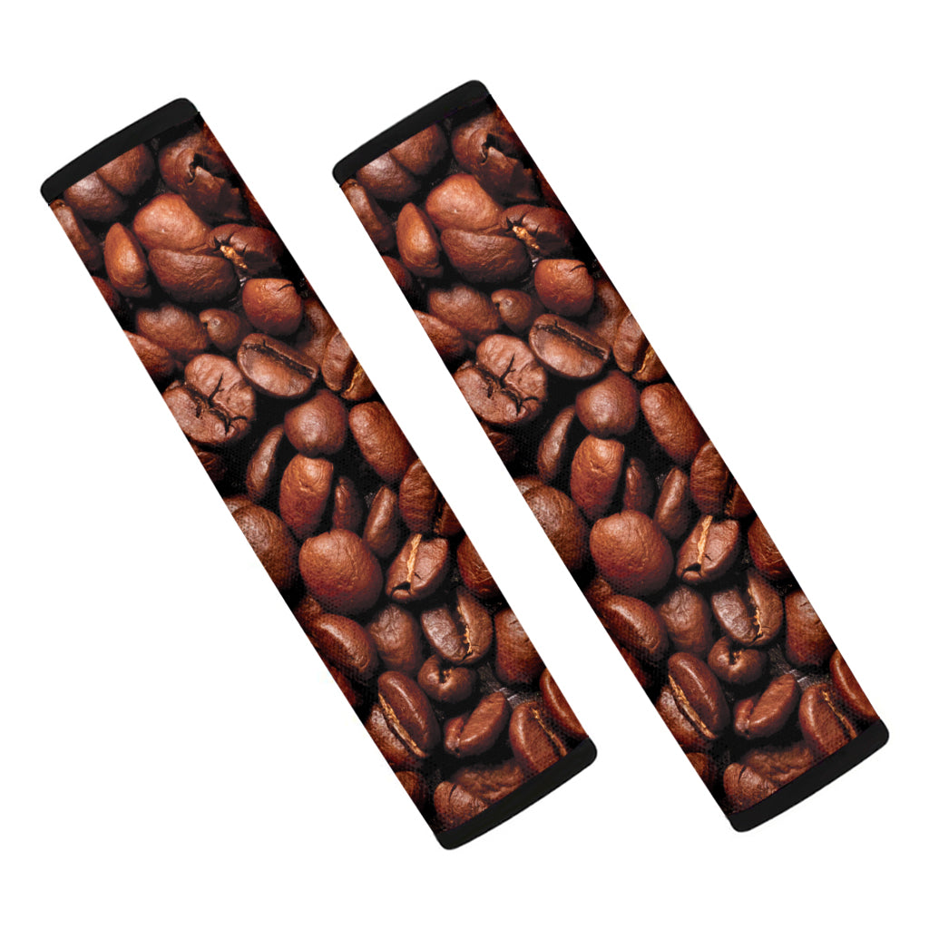 Coffee Beans Print Car Seat Belt Covers