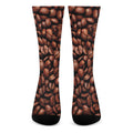Coffee Beans Print Crew Socks