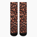 Coffee Beans Print Crew Socks