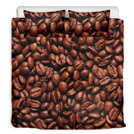 Coffee Beans Print Duvet Cover Bedding Set