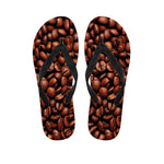 Coffee Beans Print Flip Flops