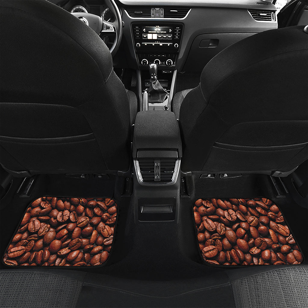 Coffee Beans Print Front and Back Car Floor Mats