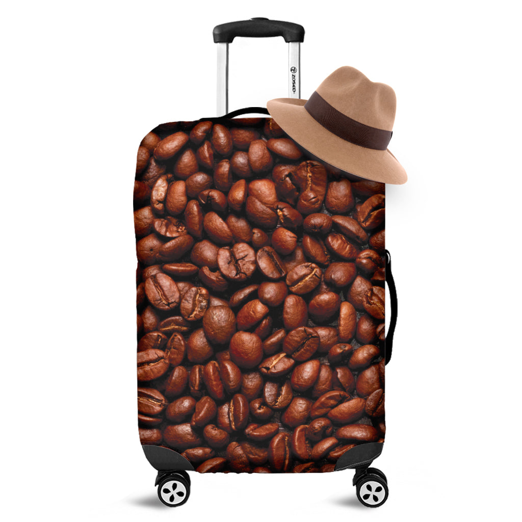 Coffee Beans Print Luggage Cover