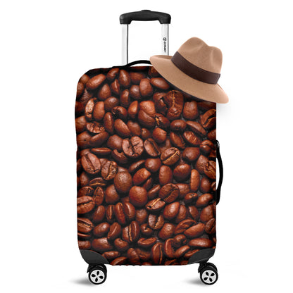 Coffee Beans Print Luggage Cover