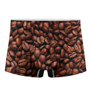 Coffee Beans Print Men's Boxer Briefs