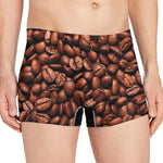 Coffee Beans Print Men's Boxer Briefs