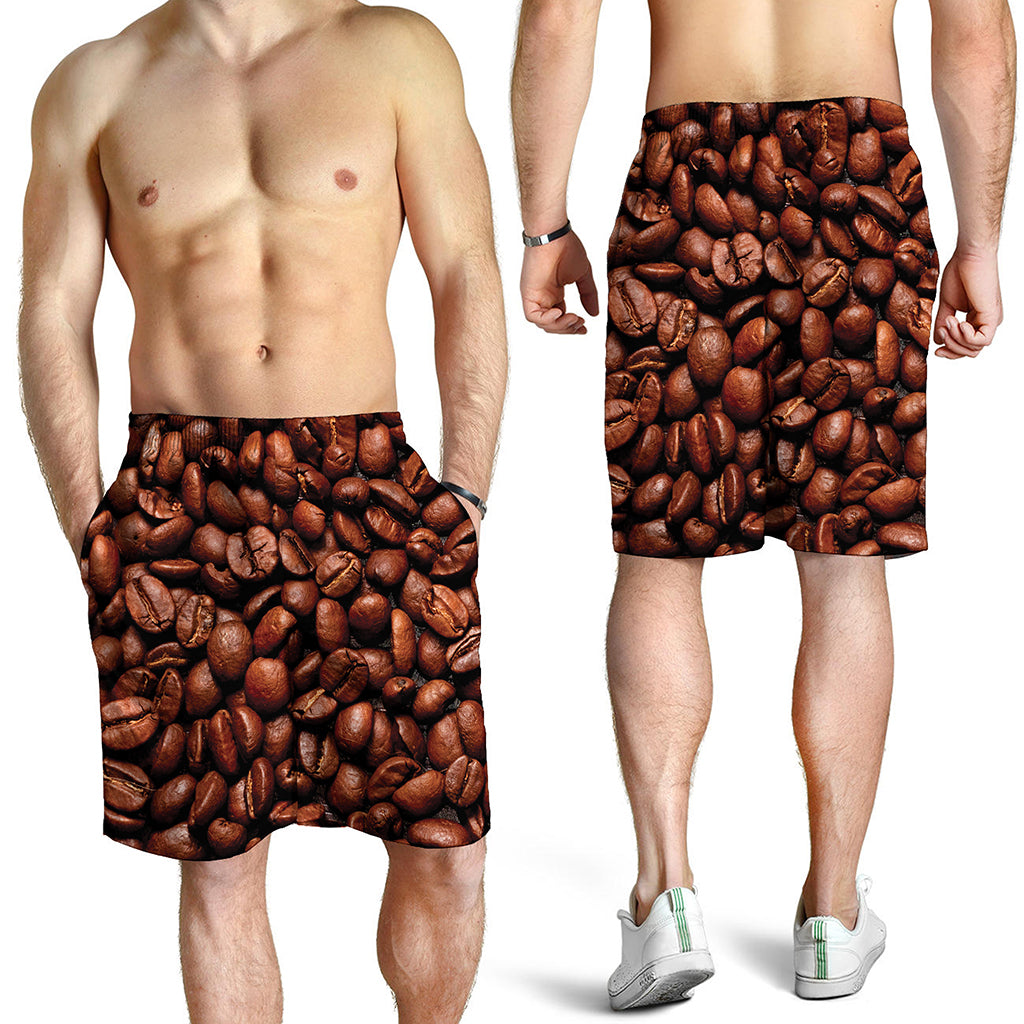 Coffee Beans Print Men's Shorts